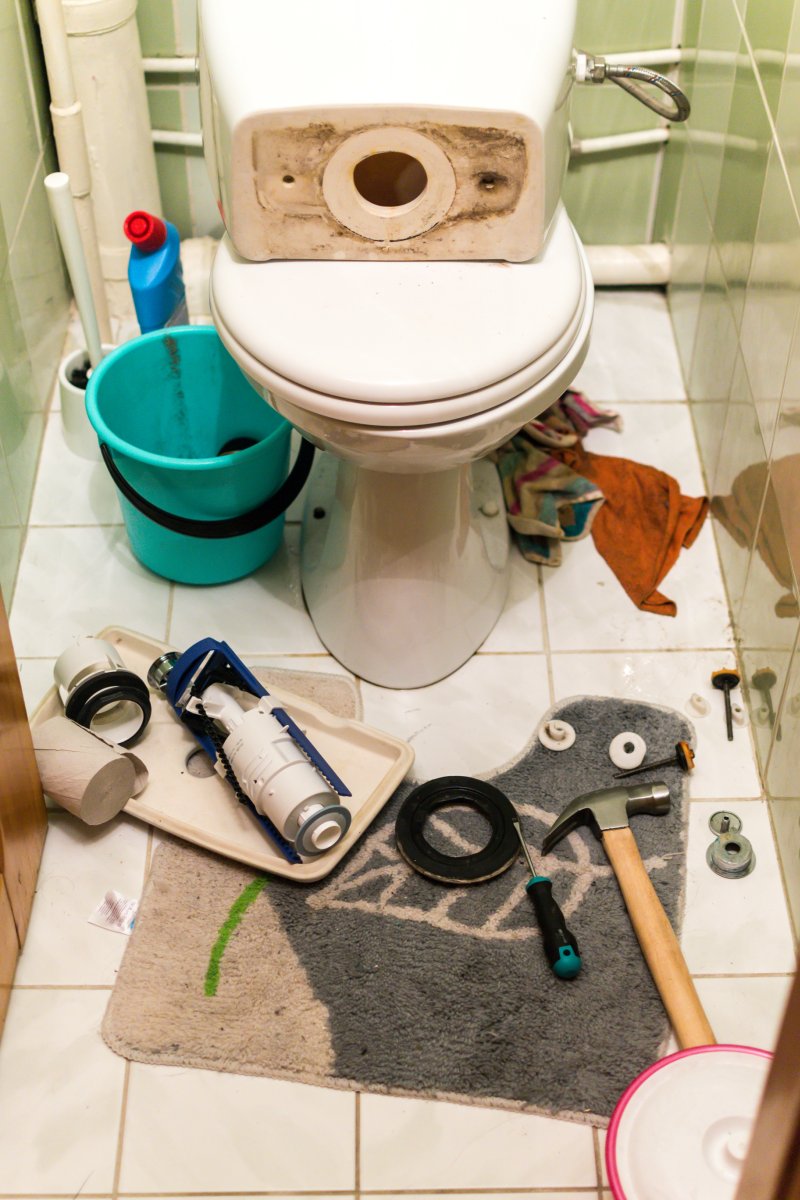 New toilet being installed in a Camberwell bathroom